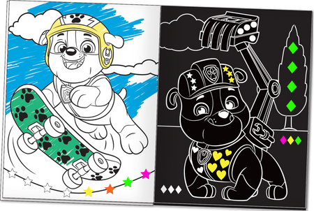 Zadania i zabawy. Psi Patrol. Neon. Moc koloru