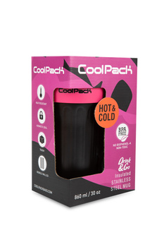 Kubek termiczny 860ml Coolpack Coffee Mug Jumbo Pink Black