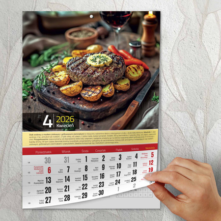 Kalendarz 2026 Kuchnia Polska A4 ścienny