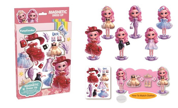 Układanka magnetyczna różowa zabawa w ubieranie