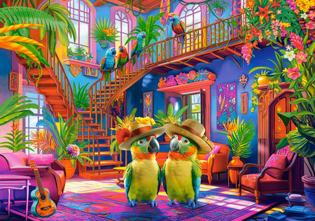 Puzzle 500 Parrots in Paradise B-53995
