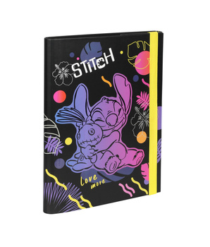 Teczka A5 przestrzenna tekturowa z gumką Disney Black wzór 2