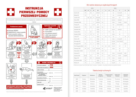 Kalendarz nauczyciela 2025/2026 A5T PCV bezbarwny KWIATY