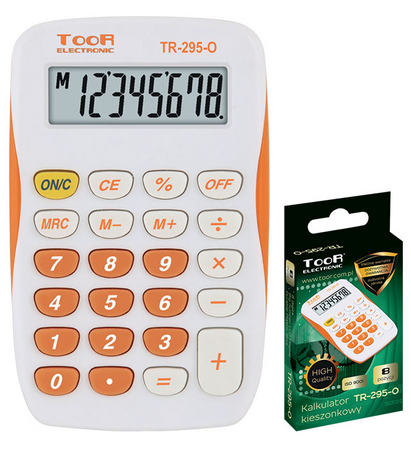 Kalkulator kieszonkowy TOOR TR-295-O 8-pozycyjny kieszonkowy