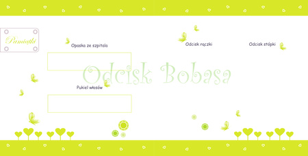 Album pierwszego roku Odcisk bobasa