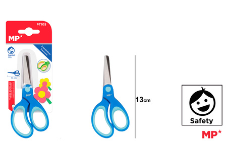 Nożyczki MP szkolne 13cm blister 1szt.mix