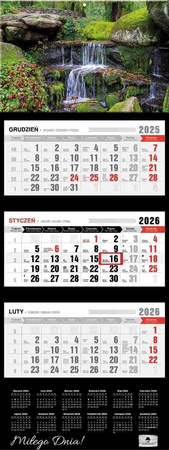 Kalendarz 2026 trójdzielny premium Zen KT2–V.72