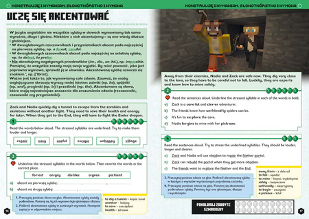 Język angielski. Megazadania 12+. Minecraft