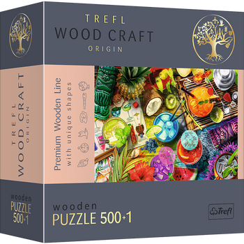 Puzzle 500+1 drewniane Kolorowe koktajle 20154