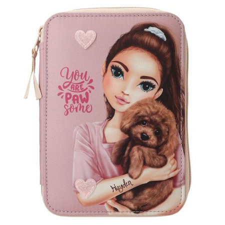 Piórnik DUO z wyposażeniem jednokomorowy + saszetka Top Model Doggy 13659A