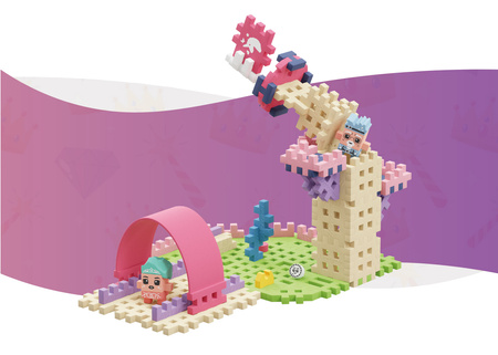 Klocki konstrukcyjne Waffle mini Księżniczka Magiczna Wieża 80 elementów