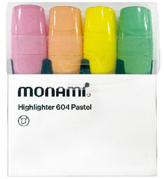 Zakreślacz MonAmi 604 4 kolory pastelowe