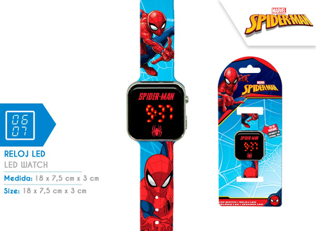 Zegarek LED z kalendarzem Spiderman SPD4987