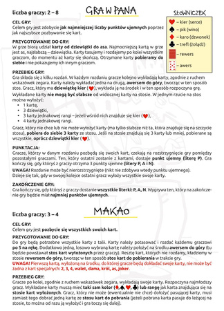 Gra W Pana karty do gry