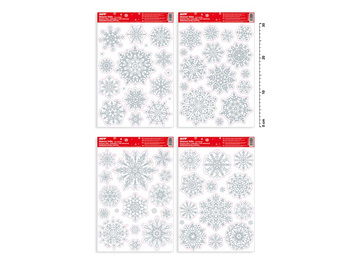 Naklejki bożonarodzeniowe brokat 20x30cm VA011