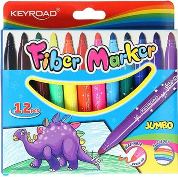 Flamastry keyroad fiber marker 12 kolorów