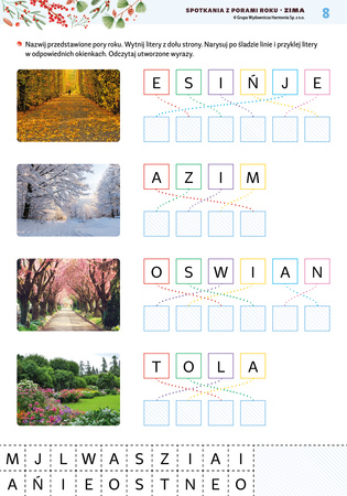 Spotkania z porami roku Zima materiały dla uczniów z niepełnosprawnością intelektualną