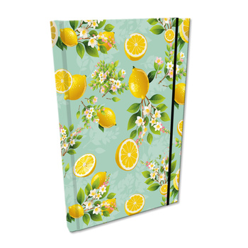 Notes A5 kratka z gumką Soft Touch Cytrusowe Kwiaty