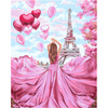 Malowanie po numerach Dziewczyna w Paryżu 40x50 cm