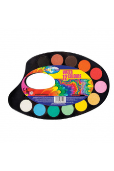 Farby akwarelowe paletka 12 kolorów 30mm