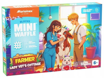 Klocki konstrukcyjne Waffle Mini Farmer Domek Pani Weterynarz