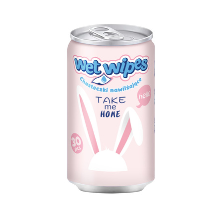 Chusteczki nawilżające w puszce Astra Care Króliczki 1szt.mix