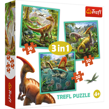 Puzzle 3w1 (20,36,50) Niezwykły świat dinozaurów 34837