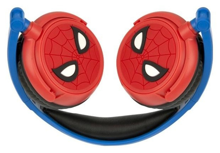 Składane słuchawki przewodowe stereo Spider-Man z głośnością bezpieczną dla dzieci Lexibook HP010SP