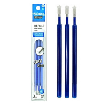 Wkład do długopisu wymazywalnego 3 sztuki blister niebieski