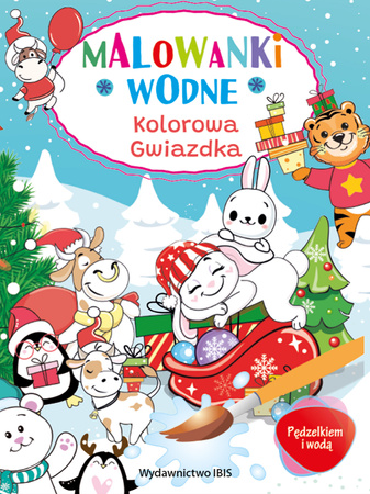 Kolorowa gwiazdka. Malowanki wodne. Pędzelkiem i wodą