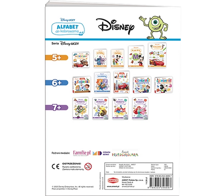 Disney uczy Alfabet do kolorowania UKOA-9302