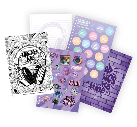 Notatnik A5 DJ Alana zapachowy z naklejkami WOW00144