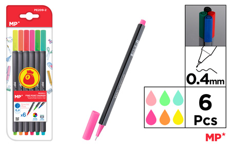 Cienkopis MP 0.4mm blister 6 sztuk