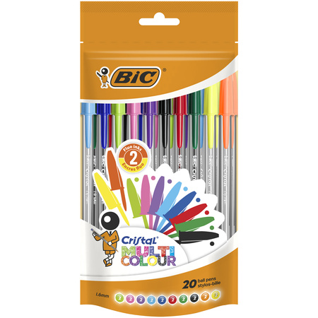 Długopis Cristal Multi Color BIC mix doypack 20 kolorów