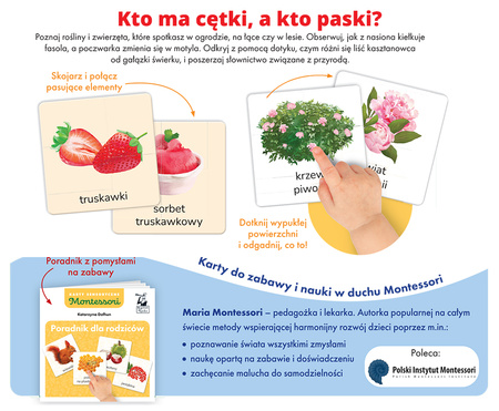 Karty sensoryczne Montessori Przyroda Kapitan Nauka