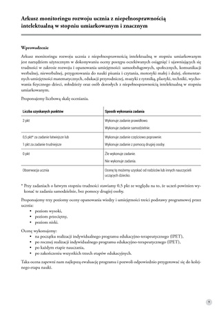 Uczę się i rozwijam arkusz monitoringu część 2 materiały do obserwacji rozwoju ucznia z niepełnosprawnością intelektualną w stopniu umiarkowanym i znacznym