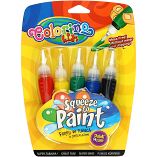 Farby w tubach z pędzelkiem Colorino Kids 5 kolorów