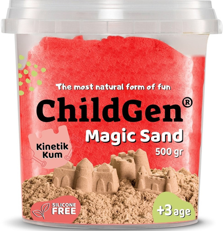 Piasek kinetyczny naturalny czerwony 500g