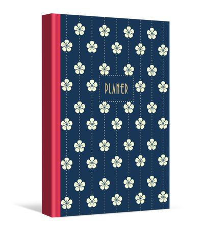 Planer dzienny białe kwiatki