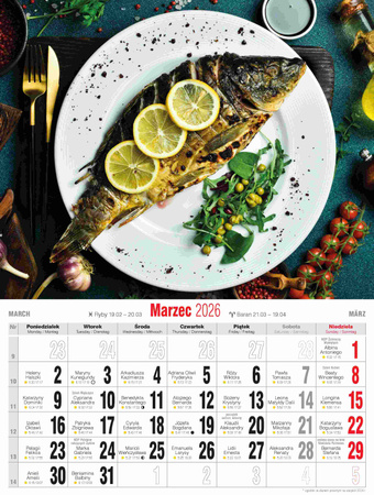 Kalendarz 2026 Kulinarny KSMS-2