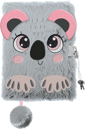 Pamiętnik z kłódką 3D włochacz A5 96k Sweet Koala