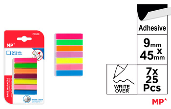 Zakładki MP indeksujące fluorecscencyjne blister 7x25szt.