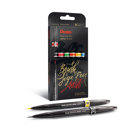 Precyzyjny pędzelek do kaligrafii  SESF30 6 kolorów