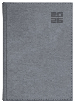 Kalendarz 2026 B5 tygodniowy z notesem Aluminium Standard srebrny