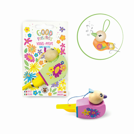 Gwizdek drewniany Ptaszek 1szt.mix