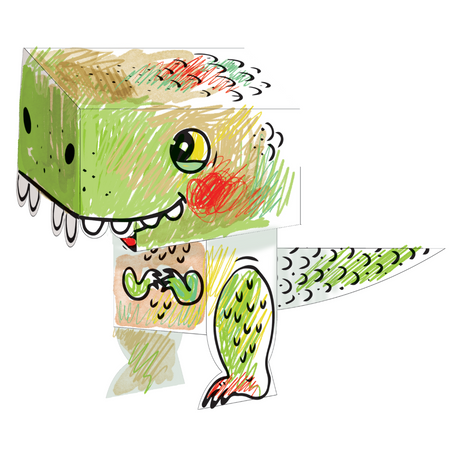 Kolorowanka 3D Dinozaur Tyranosaurus