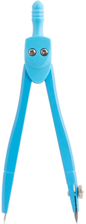 Cyrkiel szkolny z zapasowymi rysikami średnica koła 35cm metalowy 1 szt. mix MG