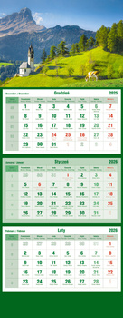 Kalendarz 2026 trójdzielny