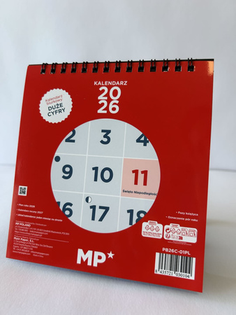 Kalendarz 2026 biurkowy motyw Main Paper