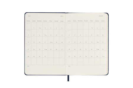 Kalendarz 2025 12M Moleskine P dzienny Sapphire Blue 9x14
